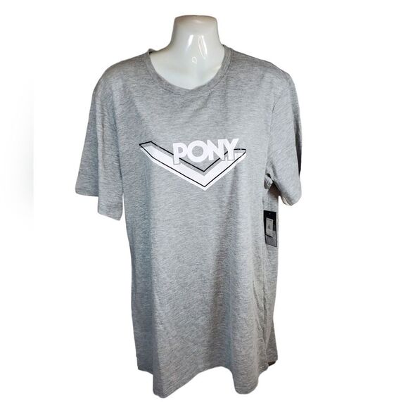 Pony Tops - NEW PONY gray graphic logo Tee XL